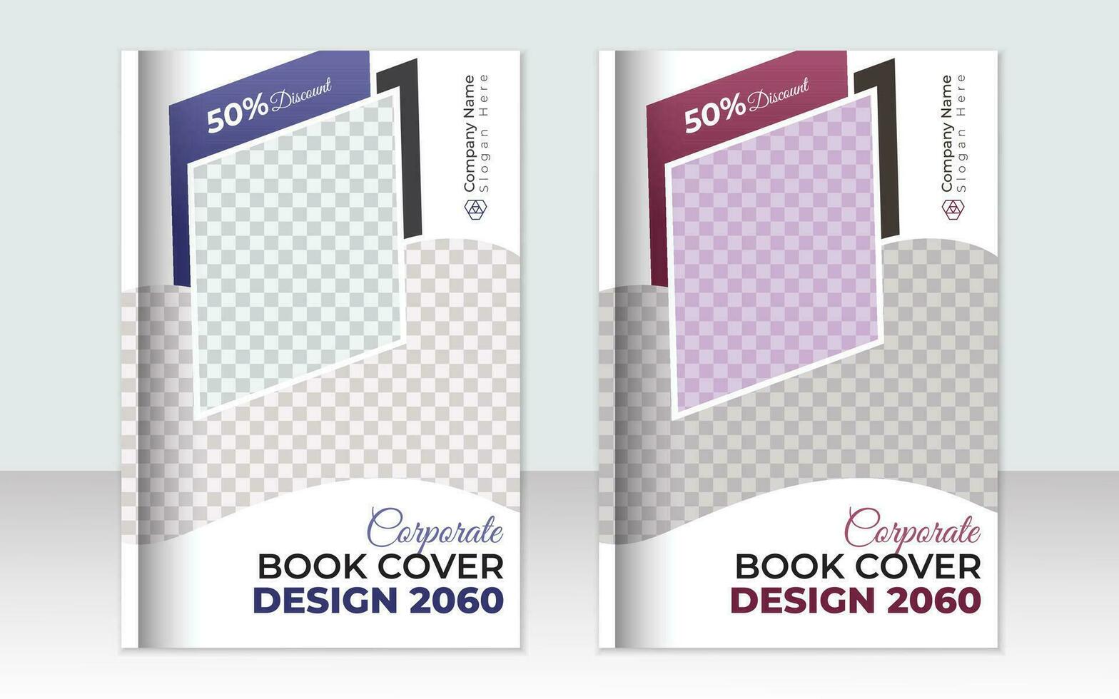 Modern abstract creative elegant bi fold book coverdesign layout, creative brochure cover design template. vector