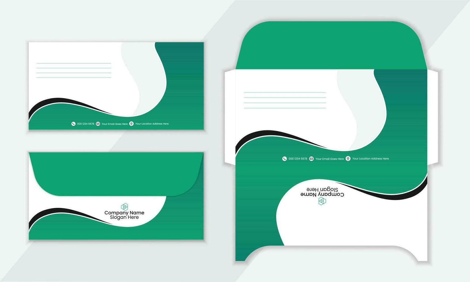 Vector creative corporate envelope template.