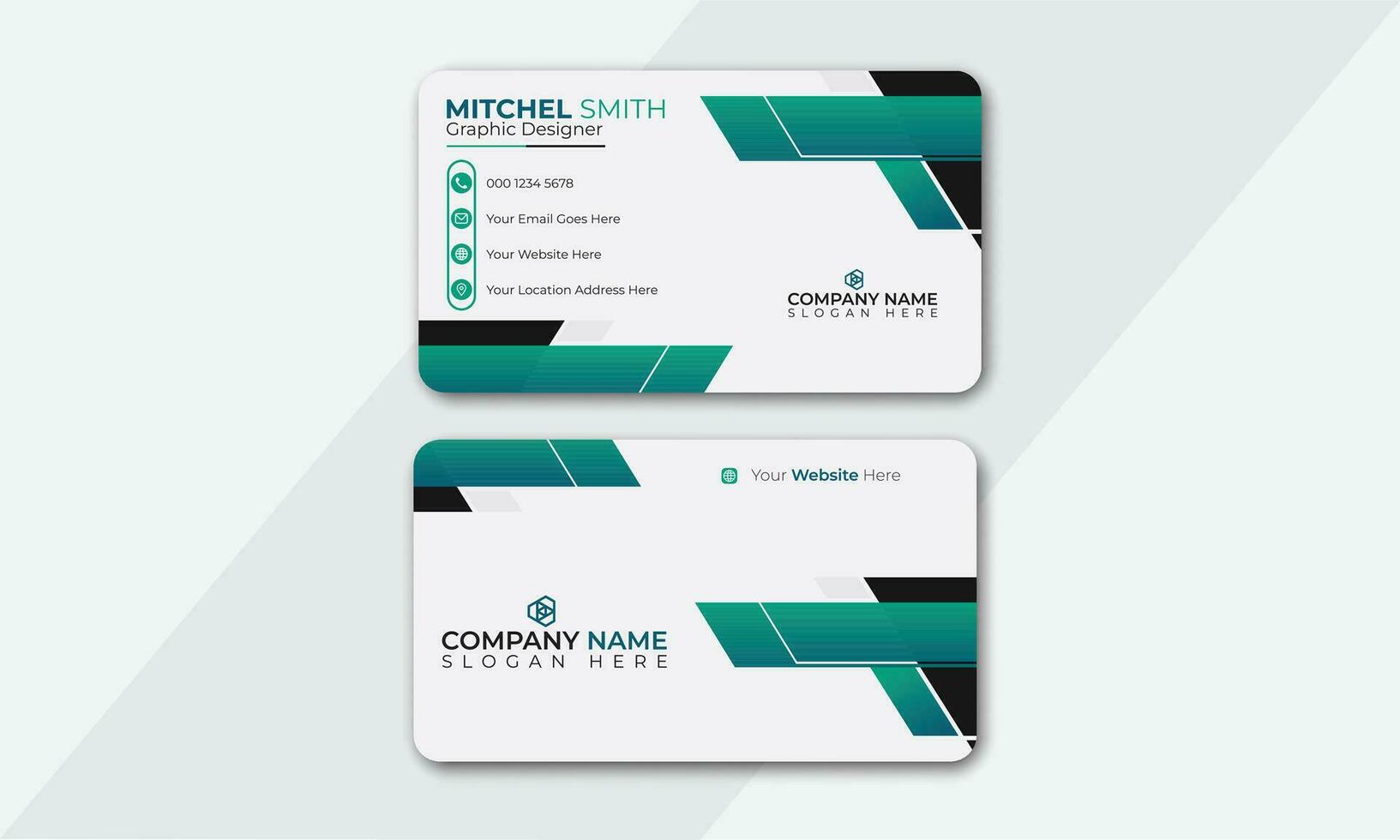 Modern Business Card  Creative and Clean Business Card Template. vector