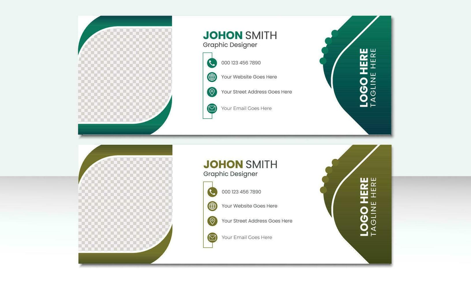 Modern Creative Email Signature Design Template for Business. vector