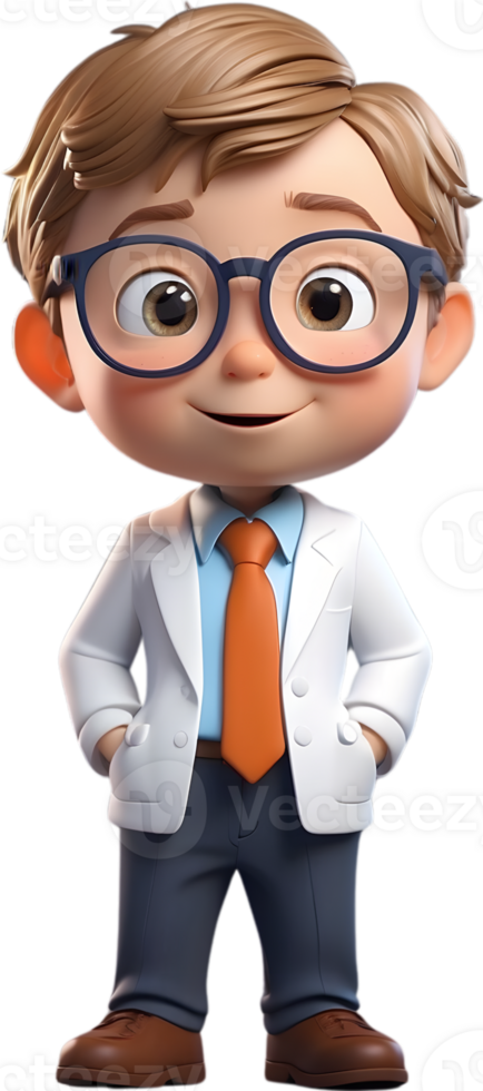 AI generated Cartoon boy with occupation illustration, cute little worker graphic, diverse professions artwork, boy in uniform design, career exploration concept, occupation character illustration png