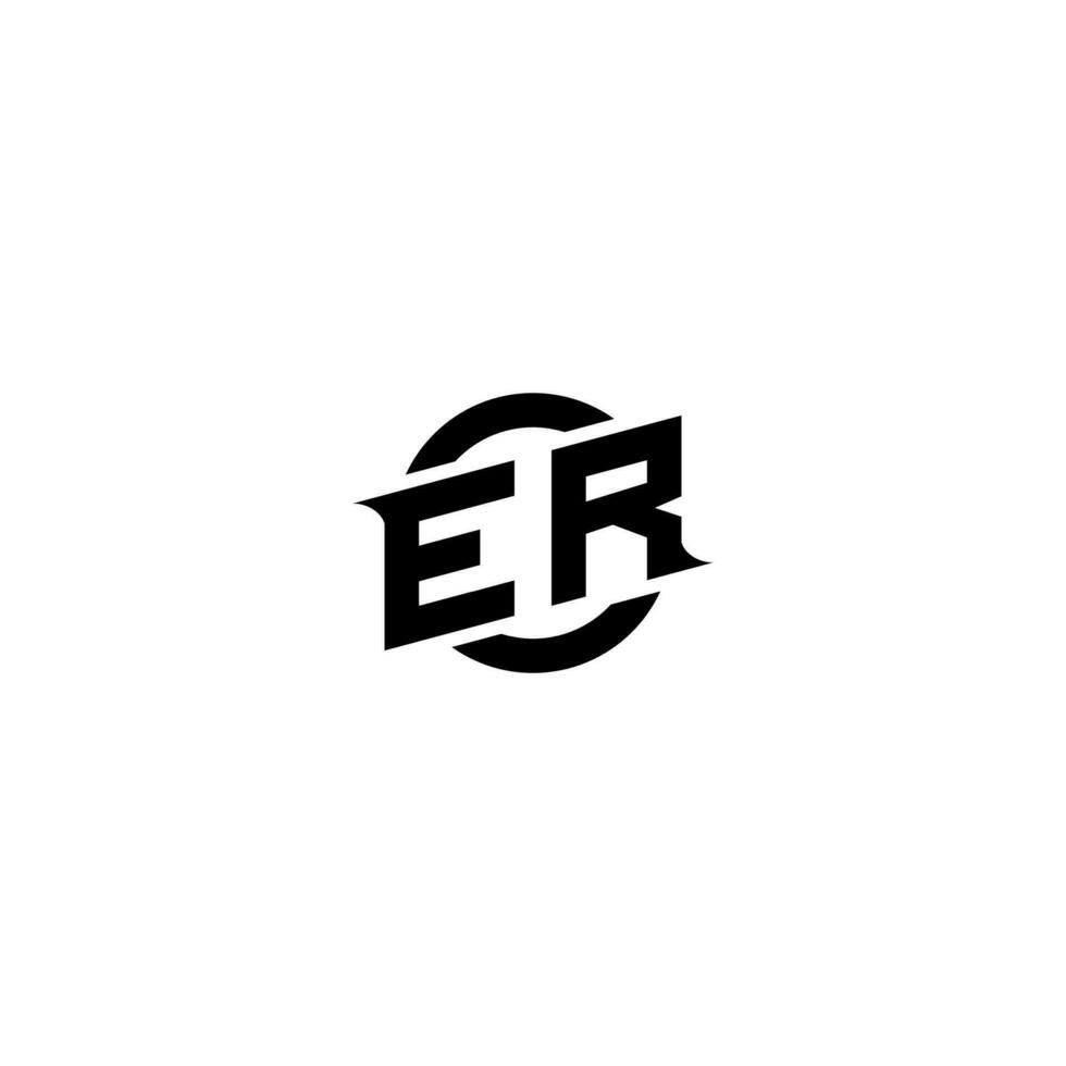 ER Premium esport logo design Initials vector