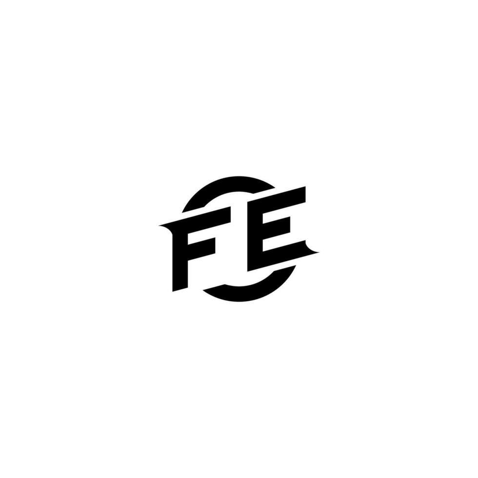 FE Premium esport logo design Initials vector