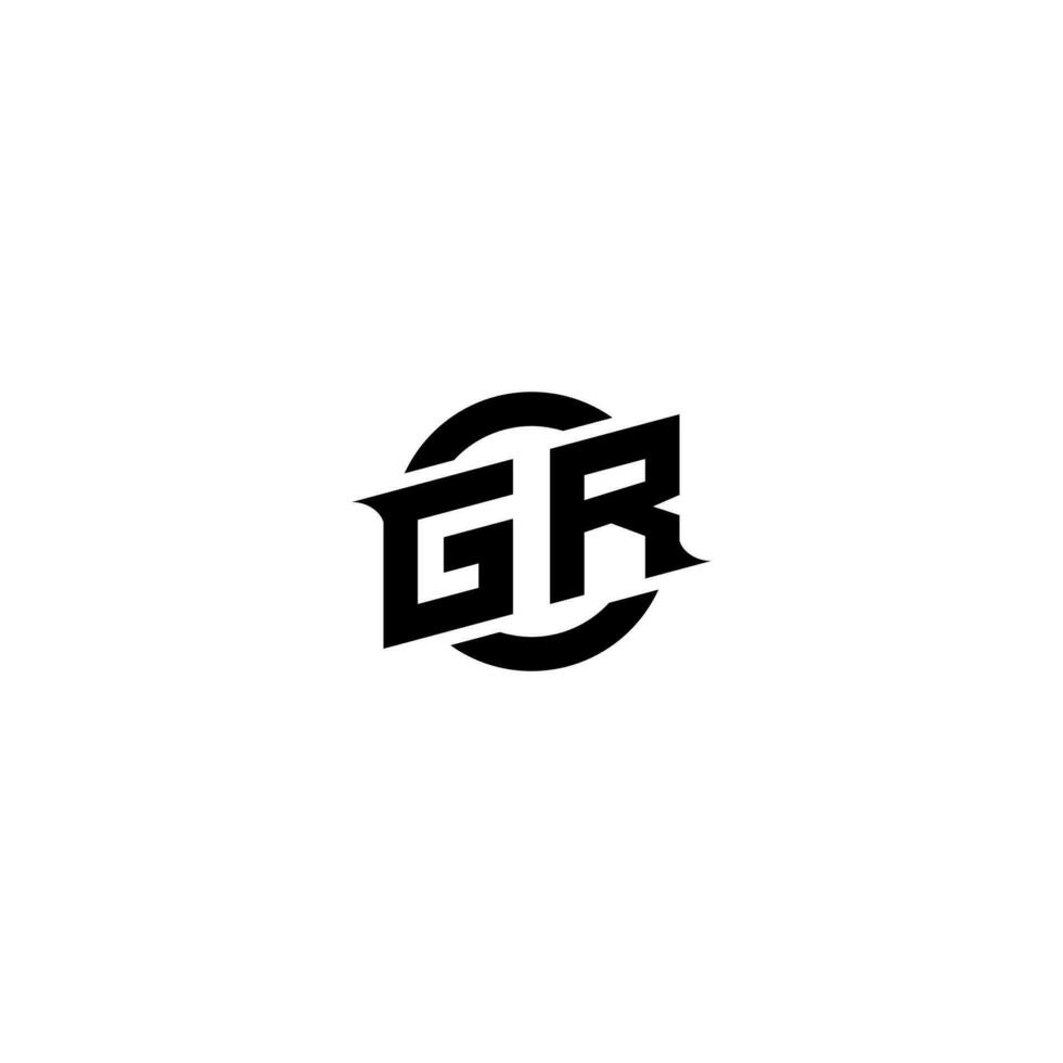 GR Premium esport logo design Initials vector