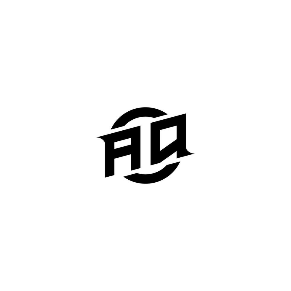 AQ Premium esport logo design Initials vector