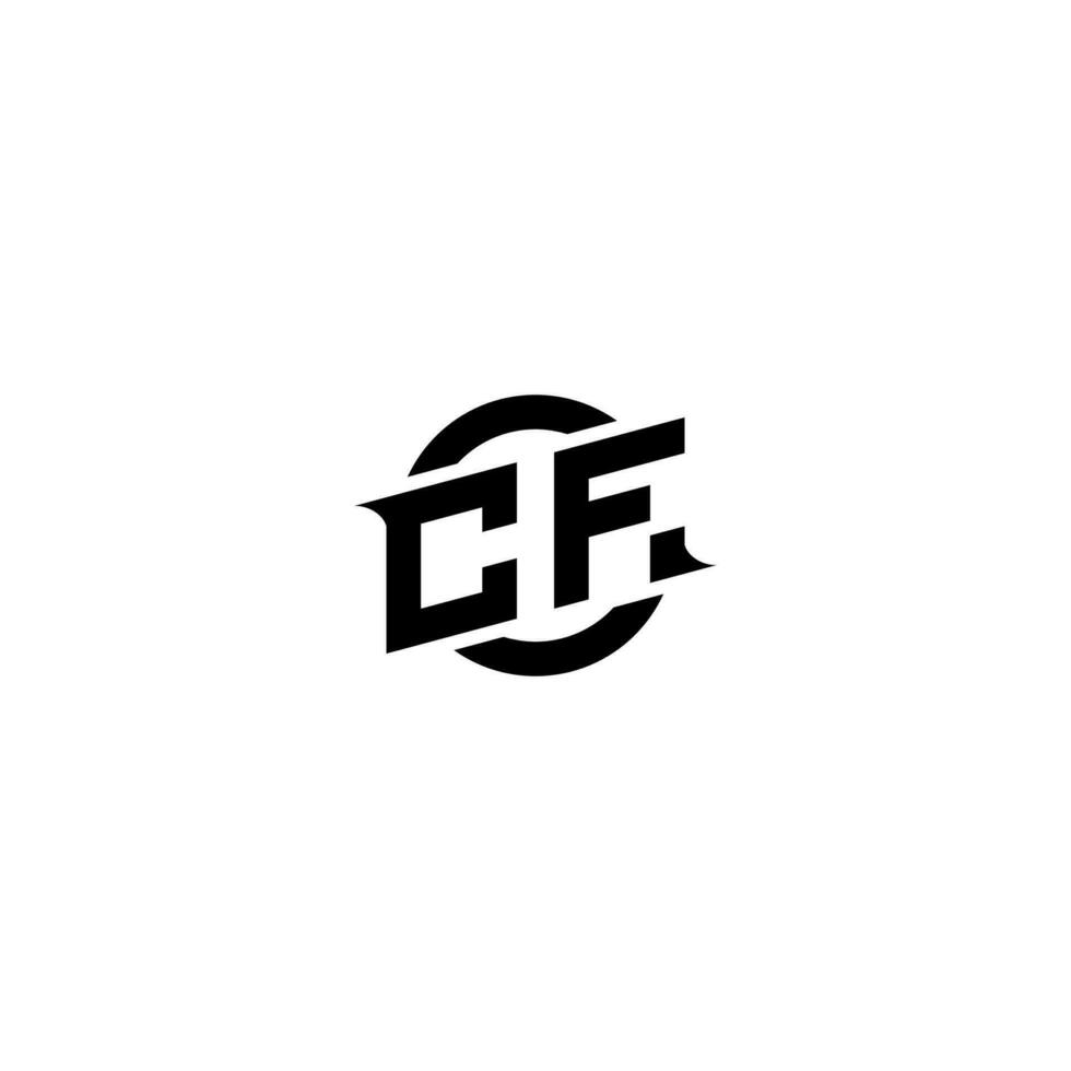 CF Premium esport logo design Initials vector