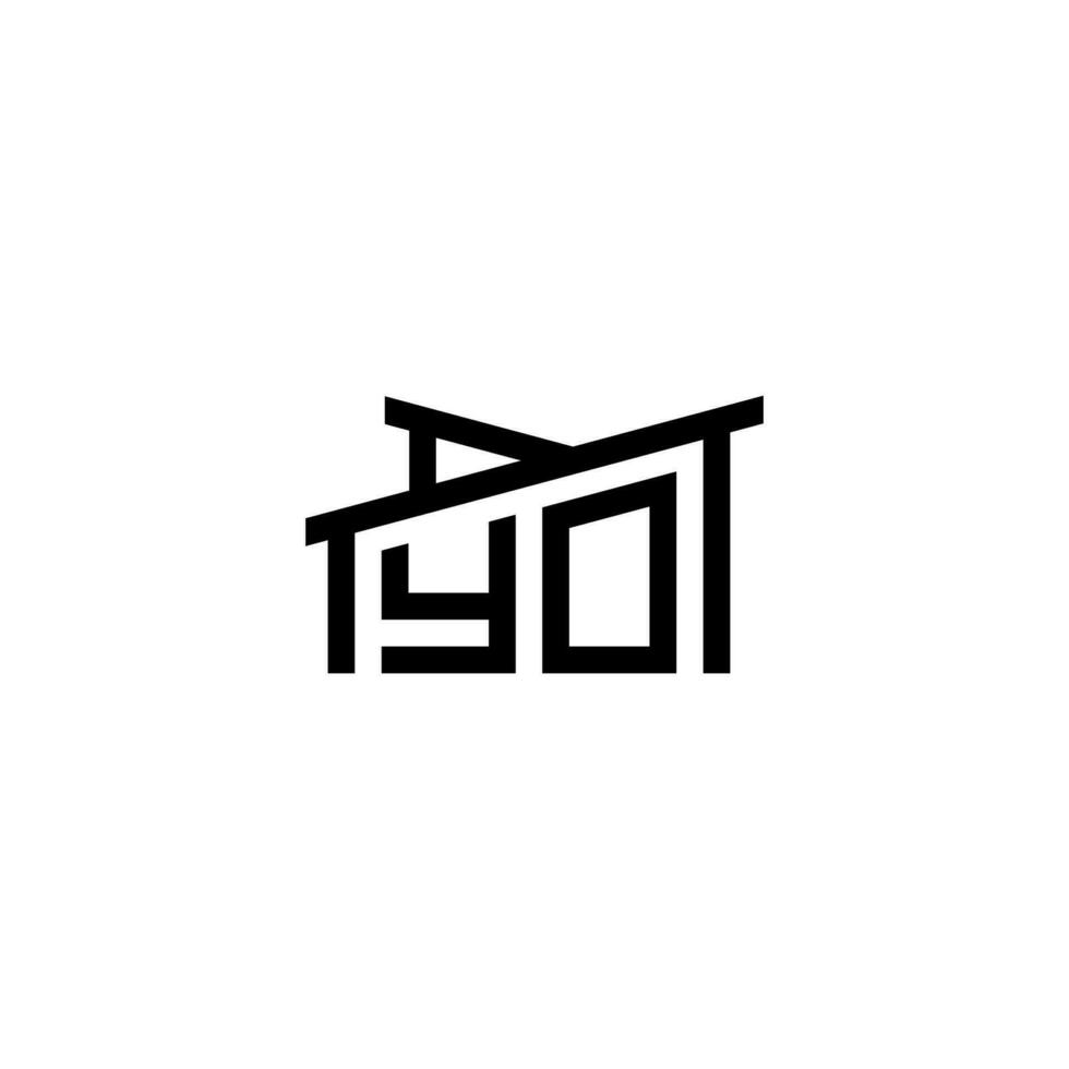 YO Initial Letter in Real Estate Logo concept vector