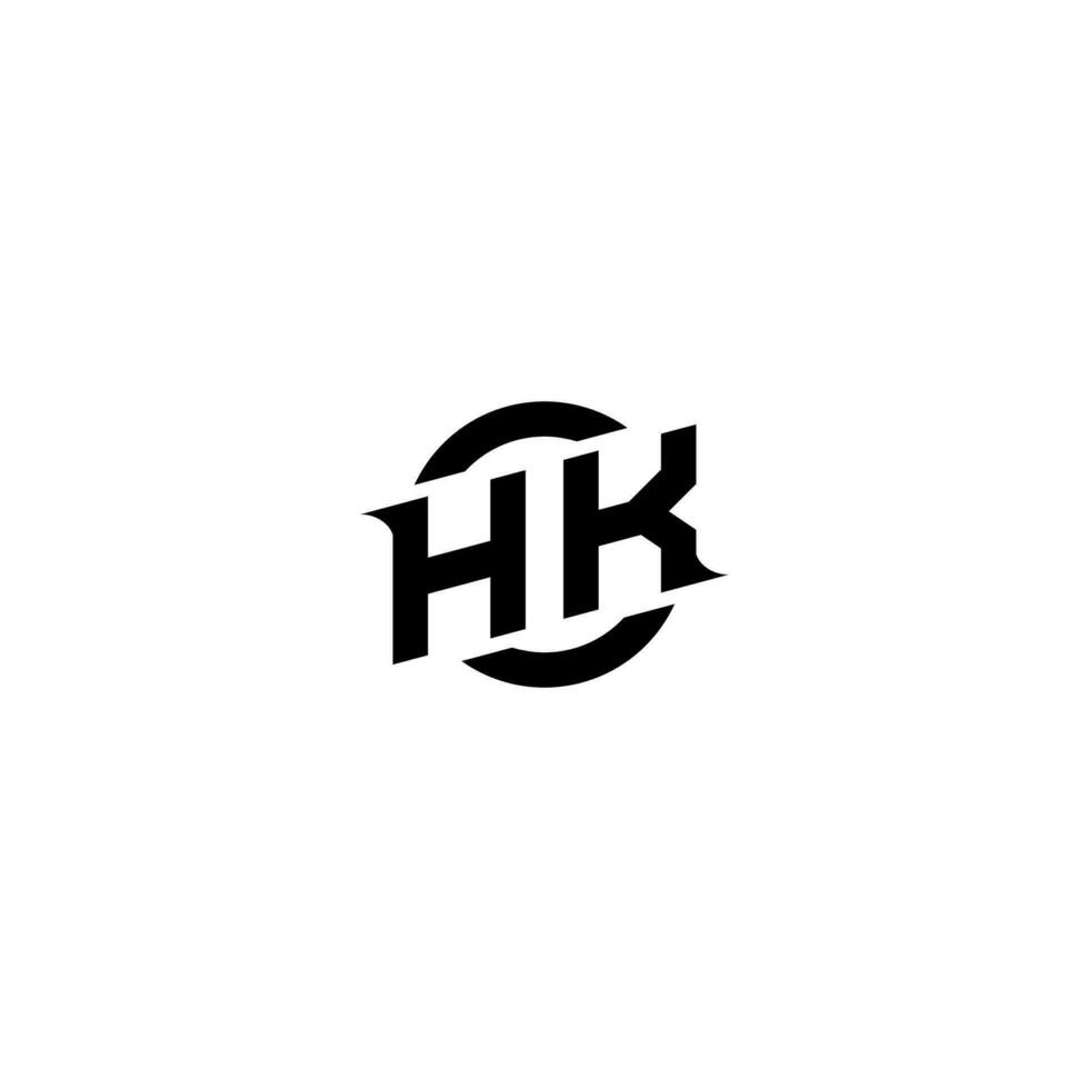 HK Premium esport logo design Initials vector