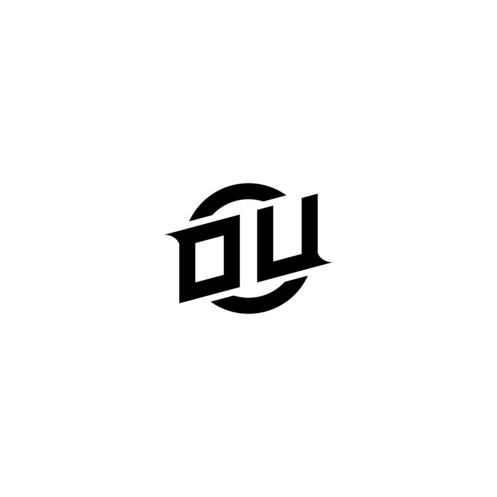 OU Premium esport logo design Initials vector