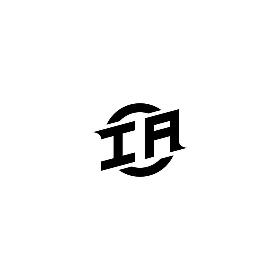 IA Premium esport logo design Initials vector