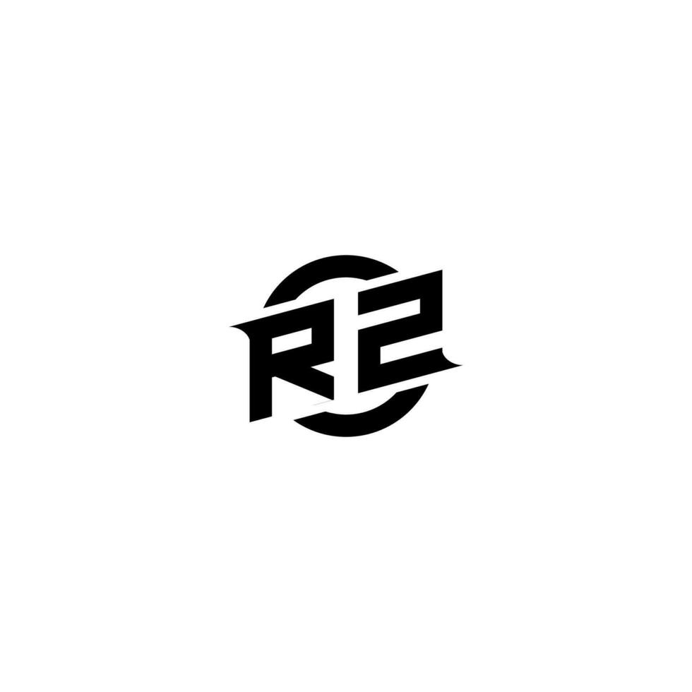 RZ Premium esport logo design Initials vector