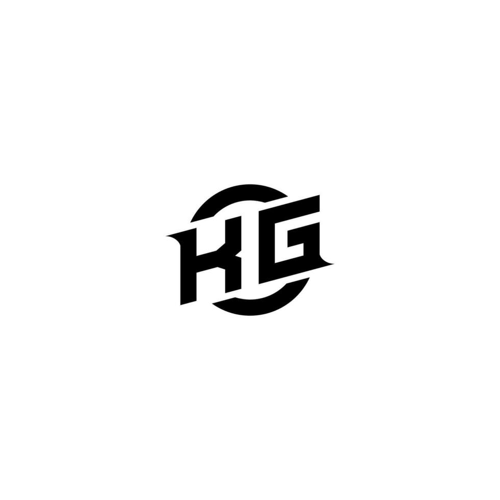 KG Premium esport logo design Initials vector