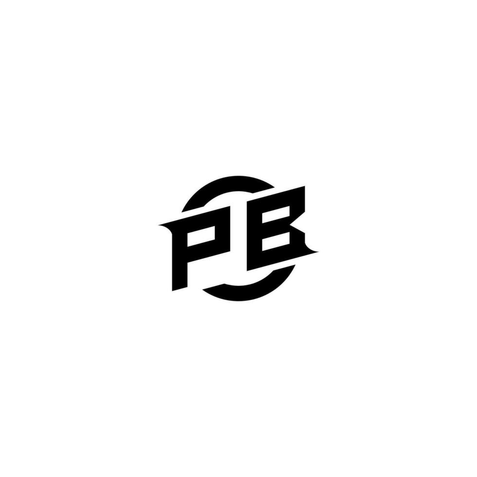 PB Premium esport logo design Initials vector