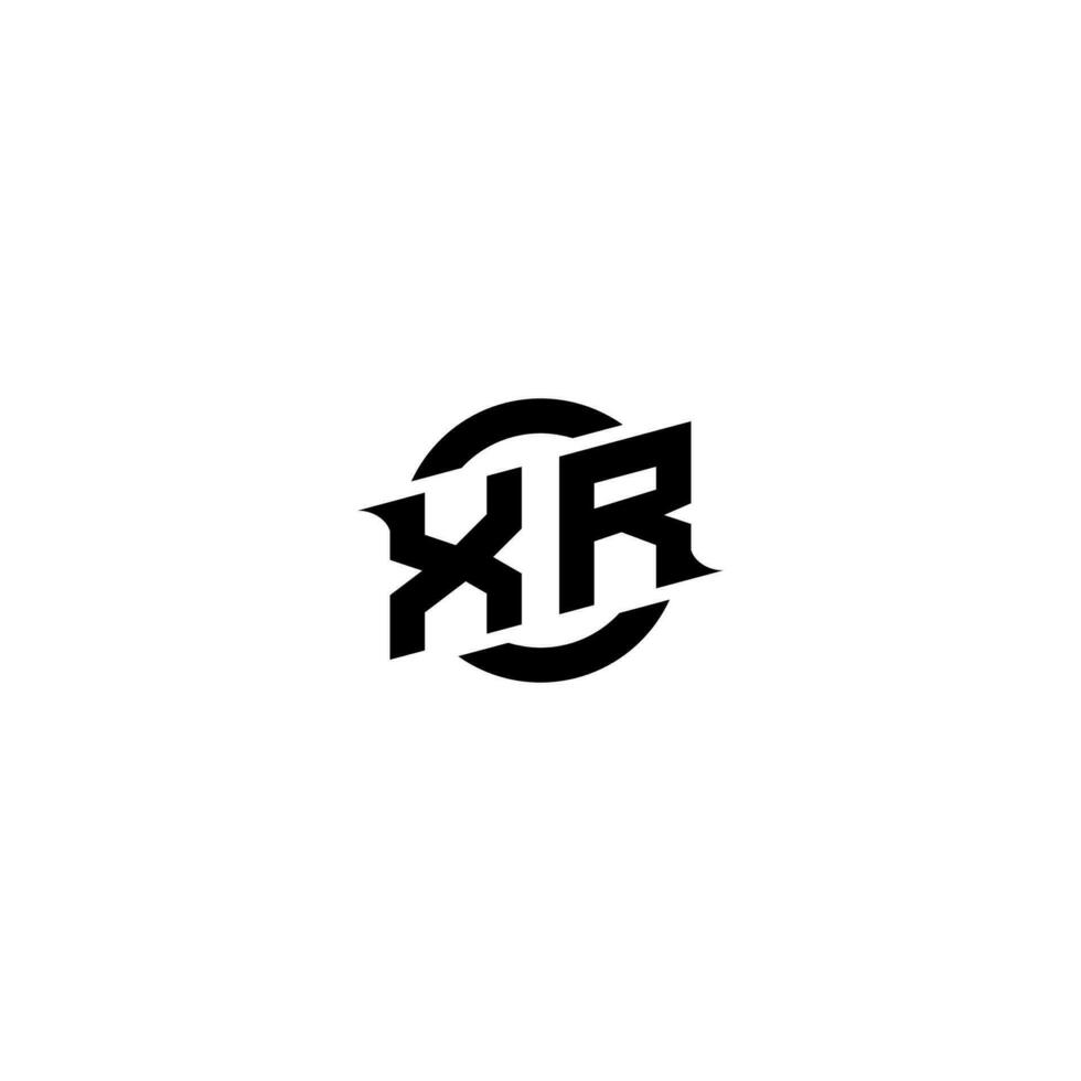 XR Premium esport logo design Initials vector