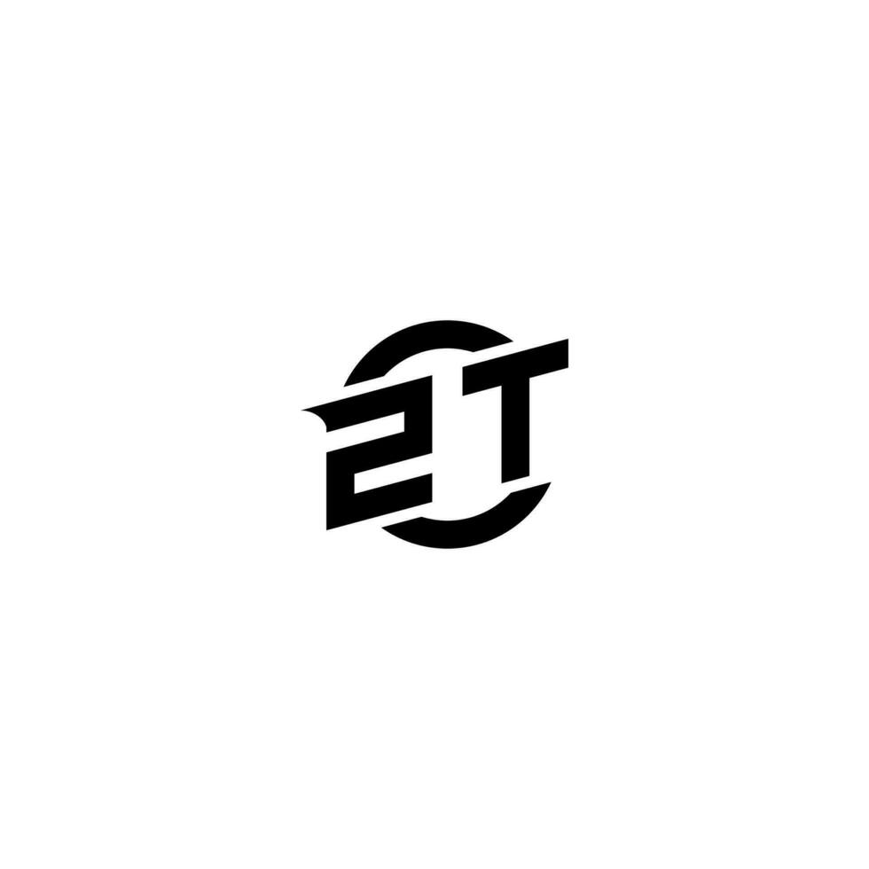 ZT Premium esport logo design Initials vector