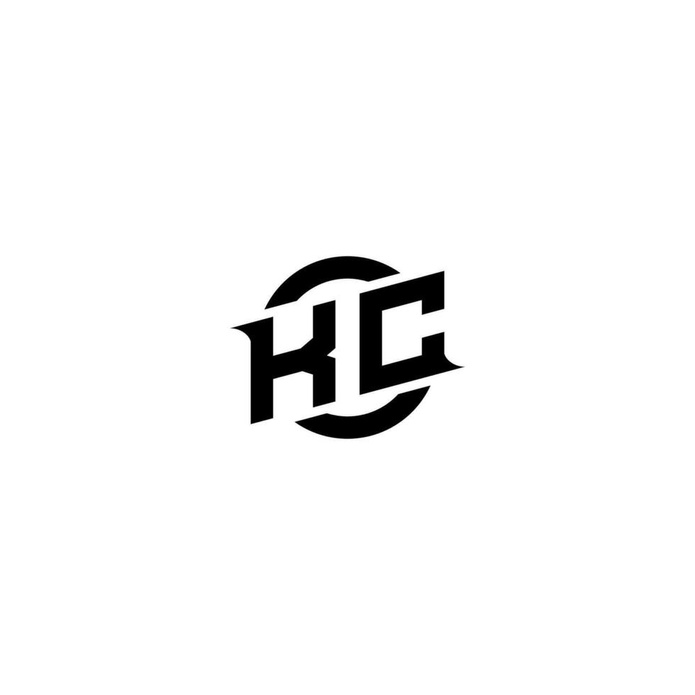 KC Premium esport logo design Initials vector