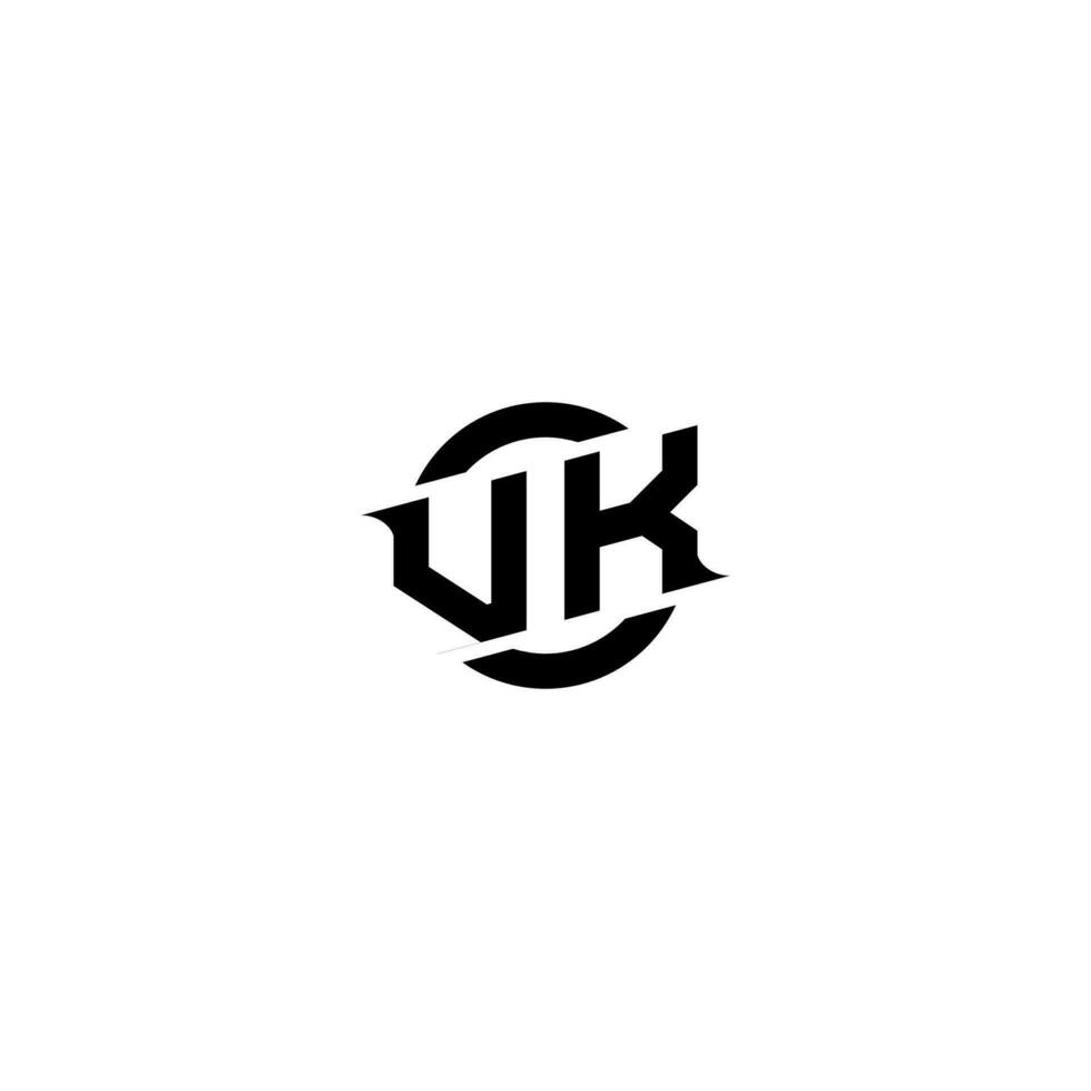 VK Premium esport logo design Initials vector