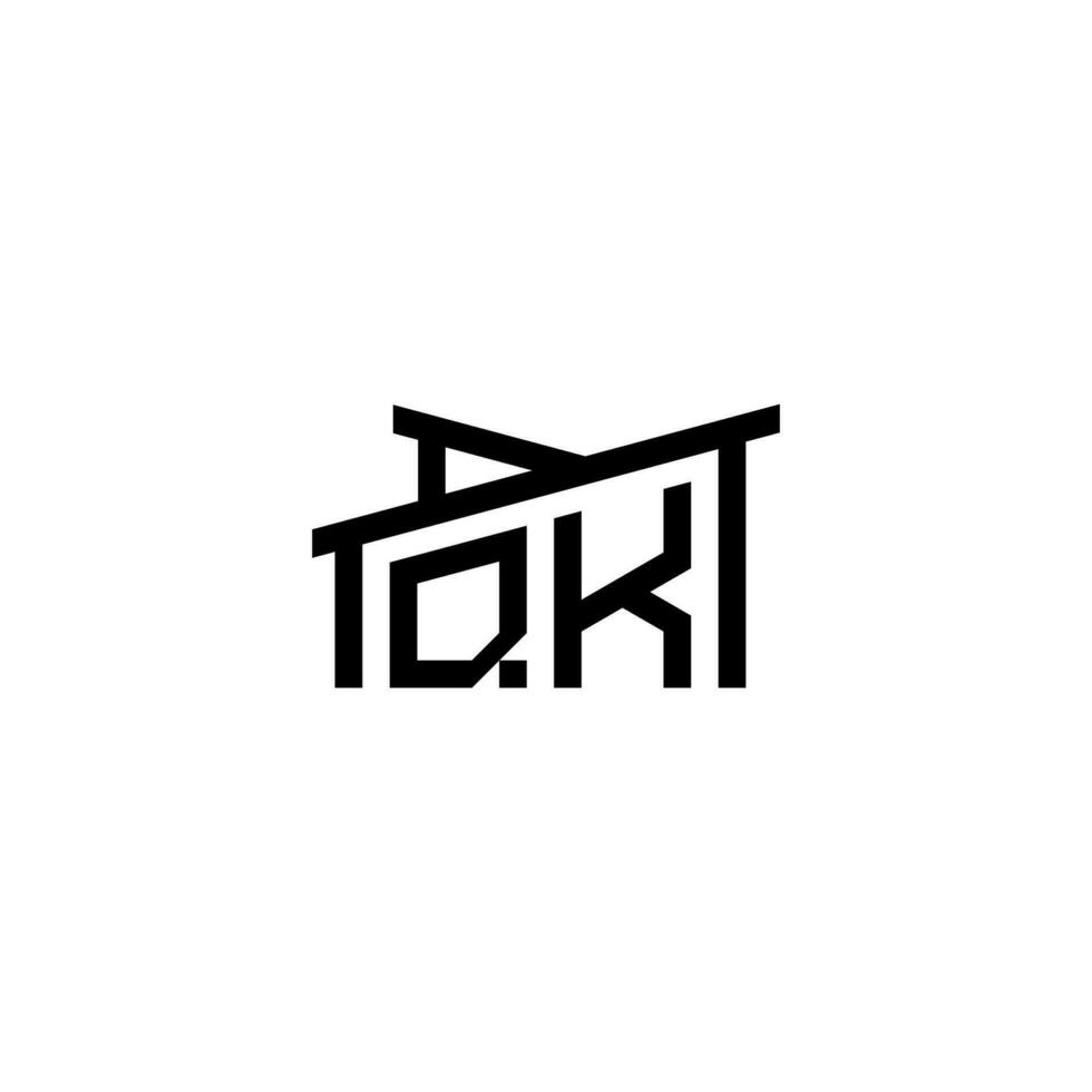 QK Initial Letter in Real Estate Logo concept vector