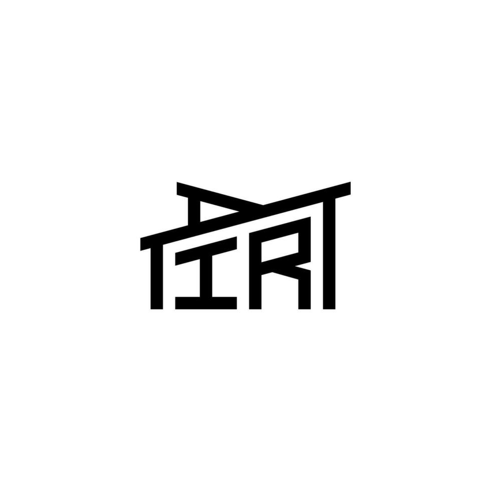 IR Initial Letter in Real Estate Logo concept vector