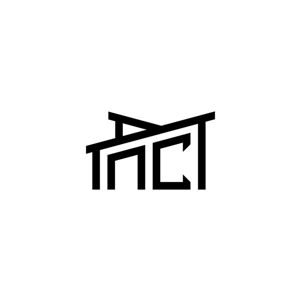 NC Initial Letter in Real Estate Logo concept vector