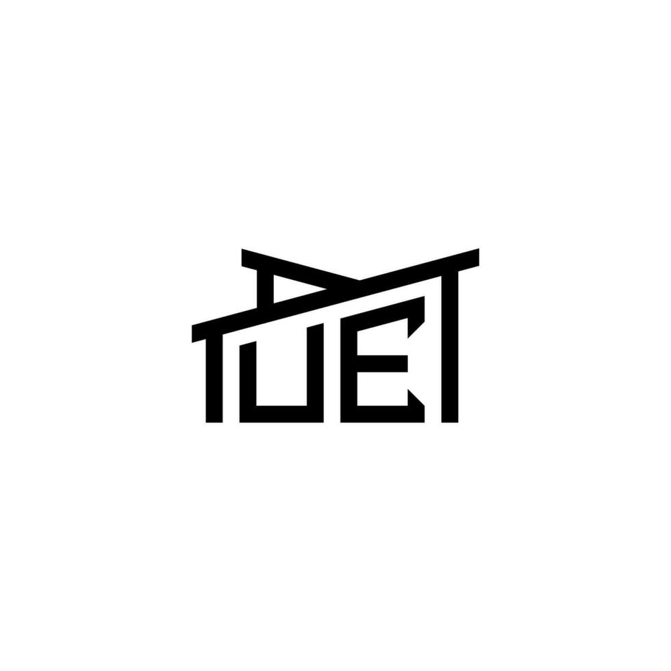 UE Initial Letter in Real Estate Logo concept vector