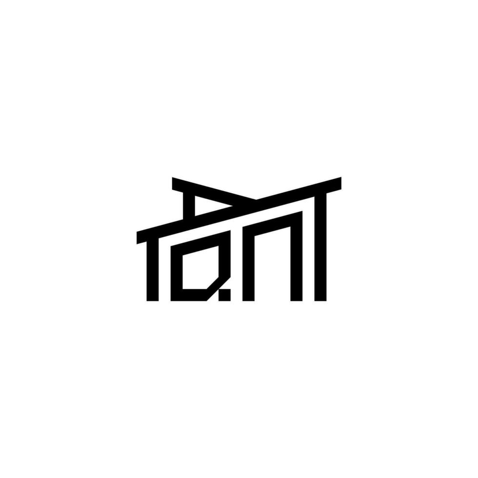 QN Initial Letter in Real Estate Logo concept vector