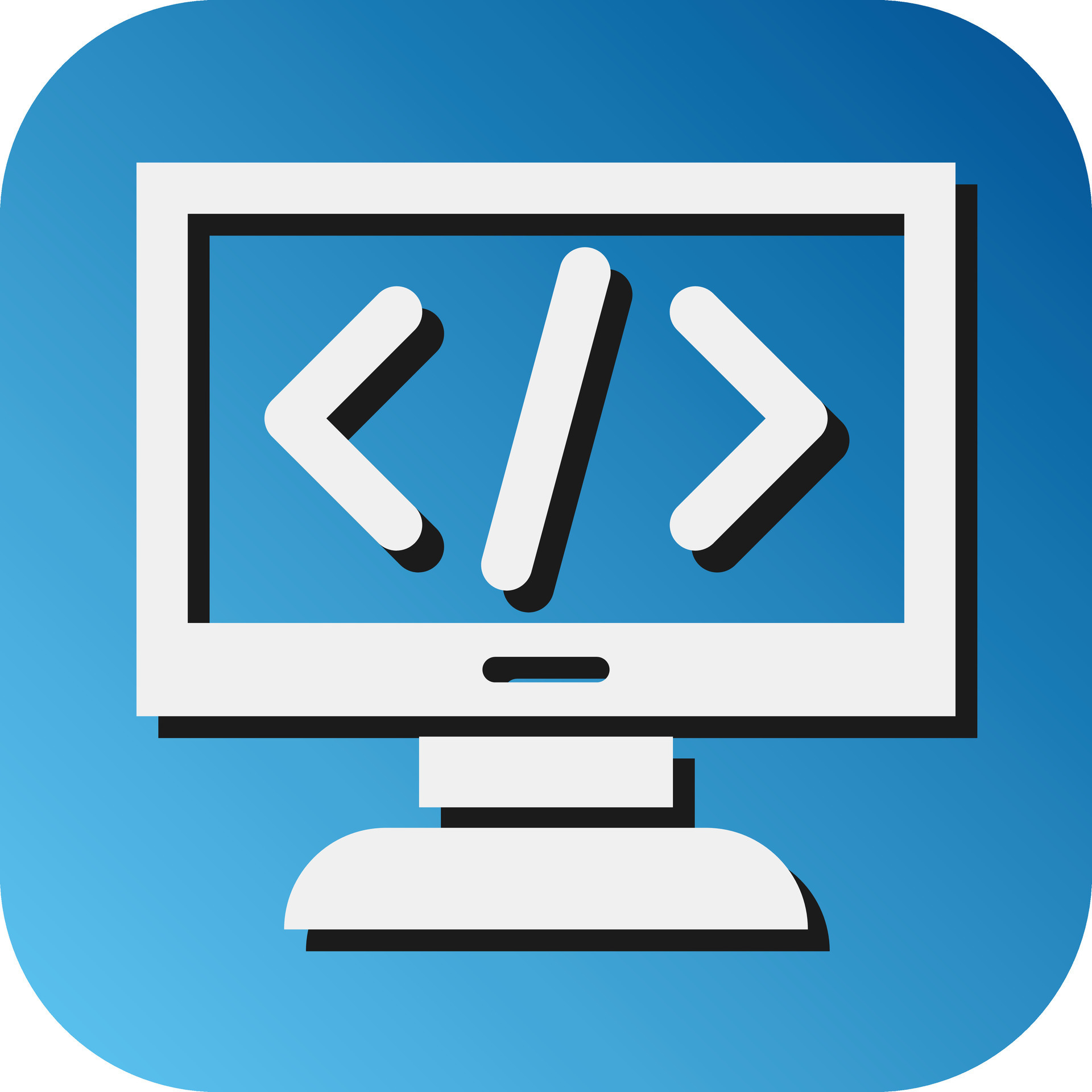 Programming Language Vector Glyph Gradient Background Icon For Personal ...