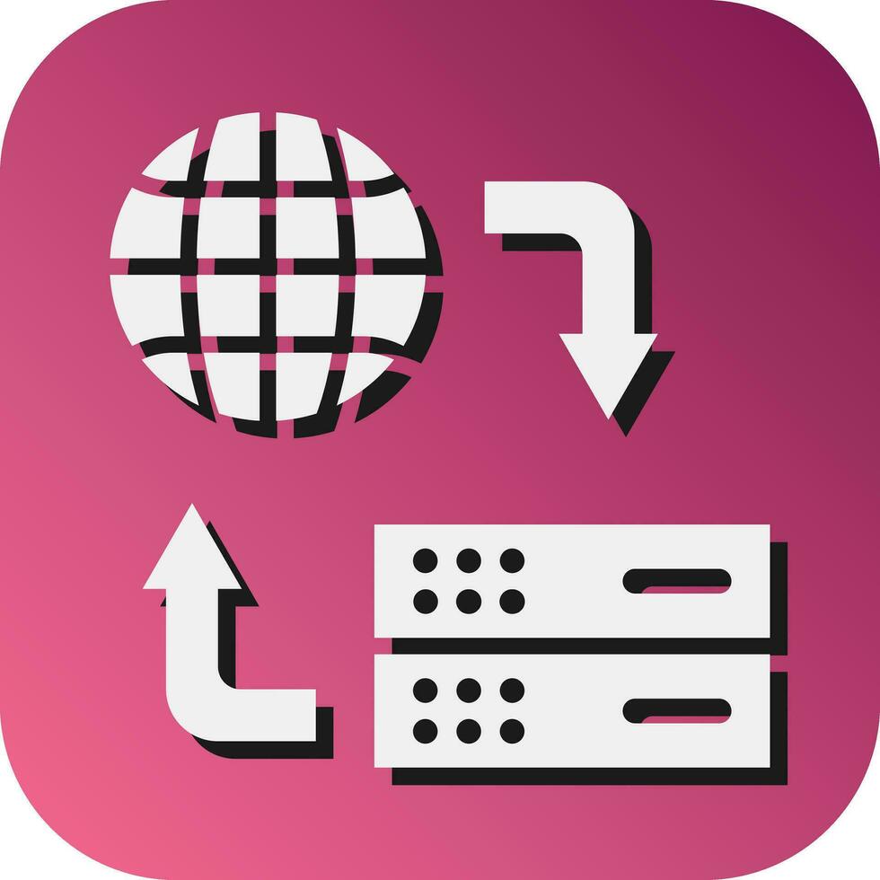 Hosting  Vector Glyph Gradient Background Icon For Personal And Commercial Use.