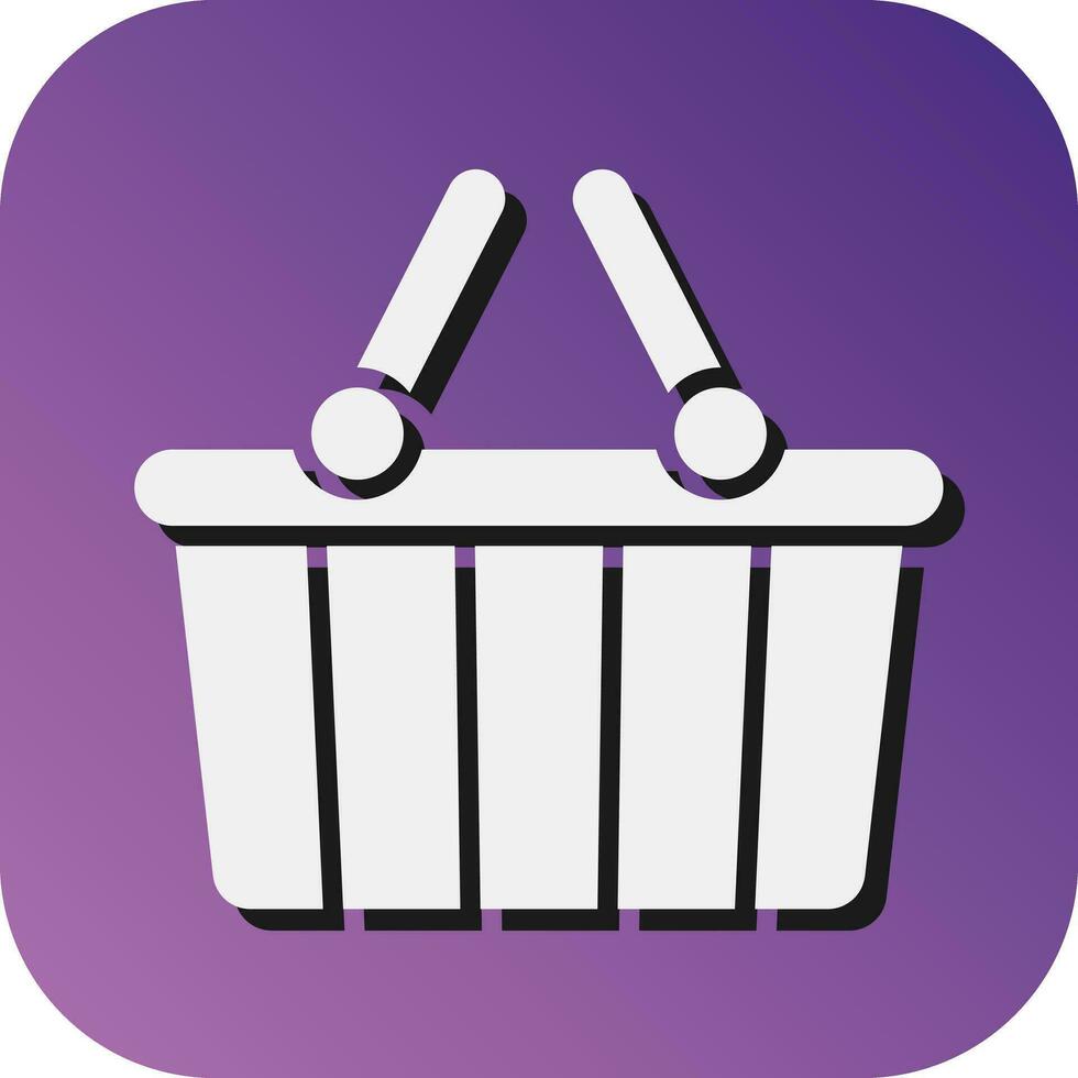 Basket  Vector Glyph Gradient Background Icon For Personal And Commercial Use.