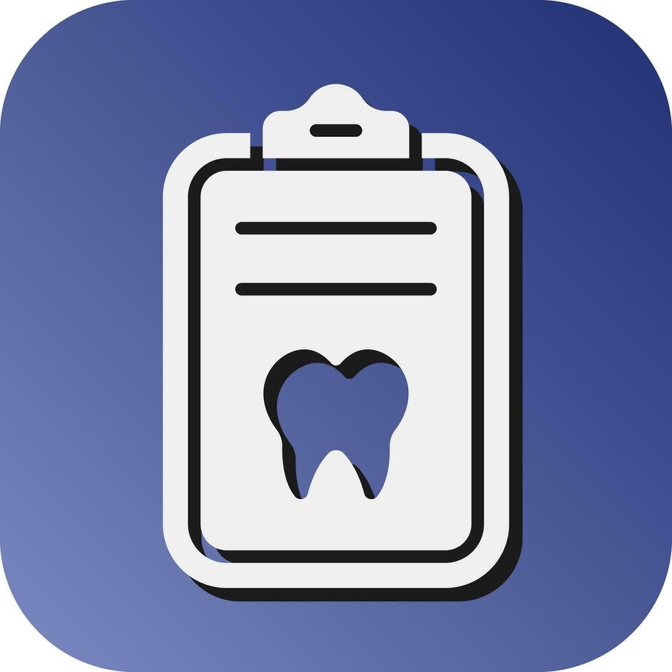 Dental Record  Vector Glyph Gradient Background Icon For Personal And Commercial Use.