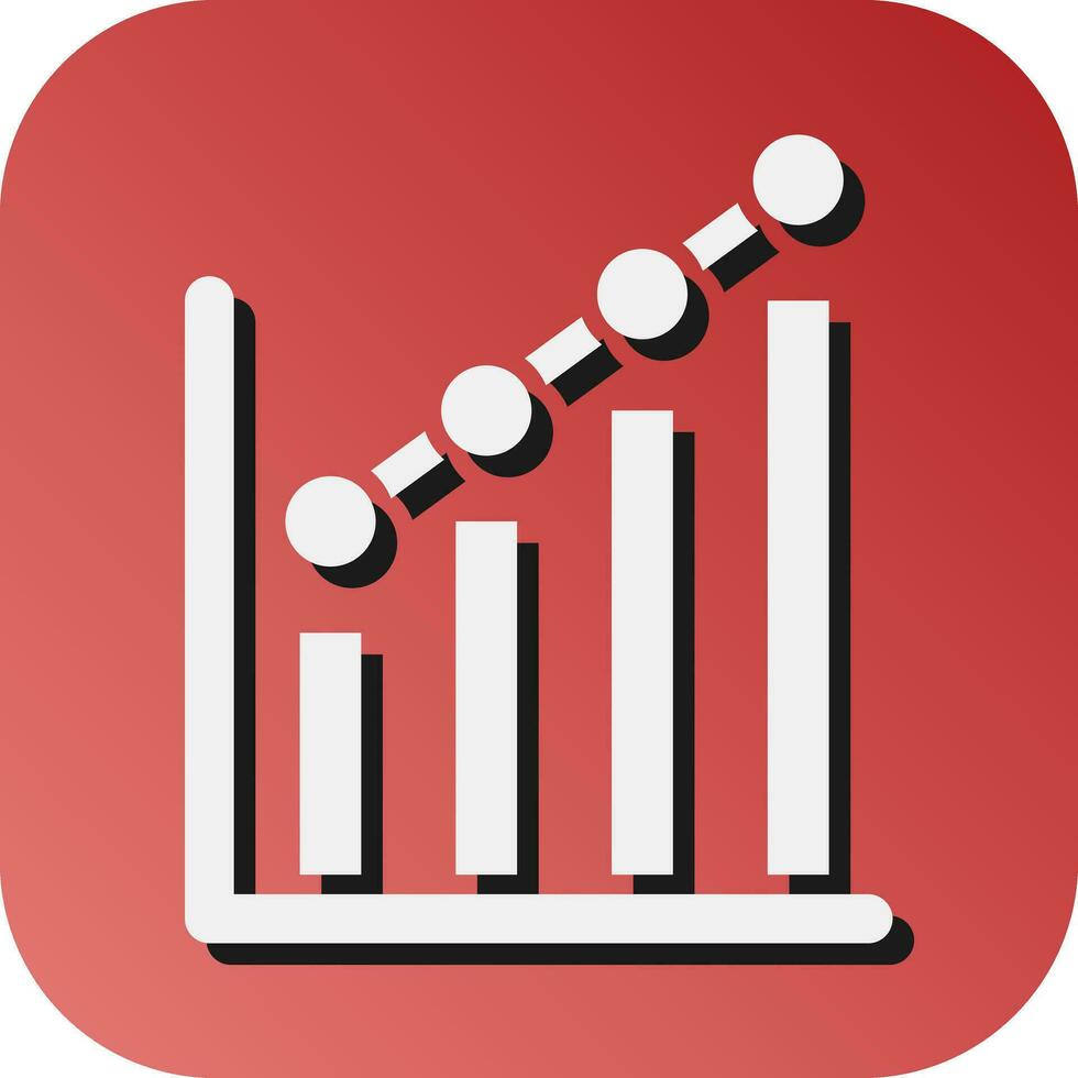 Statistics  Vector Glyph Gradient Background Icon For Personal And Commercial Use.