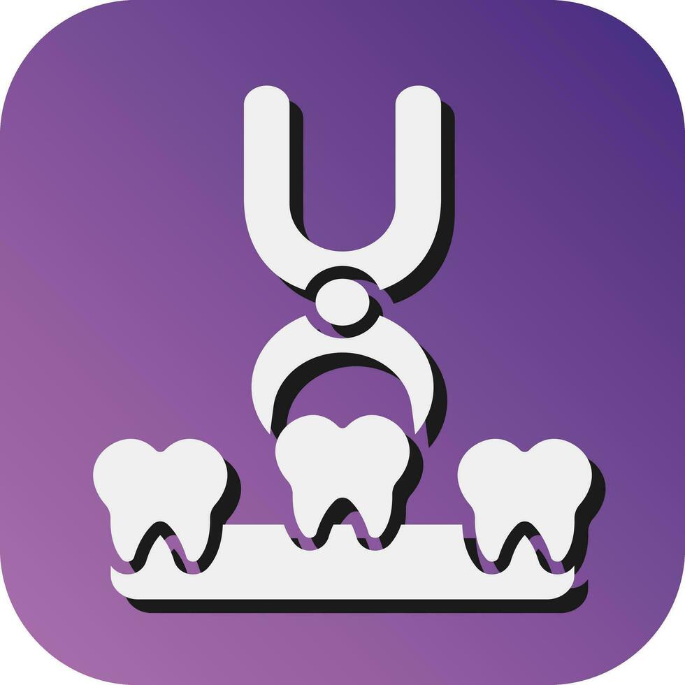 Tooth Extraction  Vector Glyph Gradient Background Icon For Personal And Commercial Use.