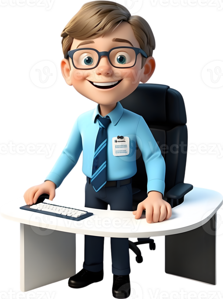 AI generated Cartoon boy with occupation illustration, cute little worker graphic, diverse professions artwork, boy in uniform design, career exploration concept, occupation character illustration png