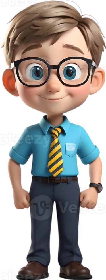 AI generated Cartoon boy with occupation illustration, cute little worker graphic, diverse professions artwork, boy in uniform design, career exploration concept, occupation character illustration png