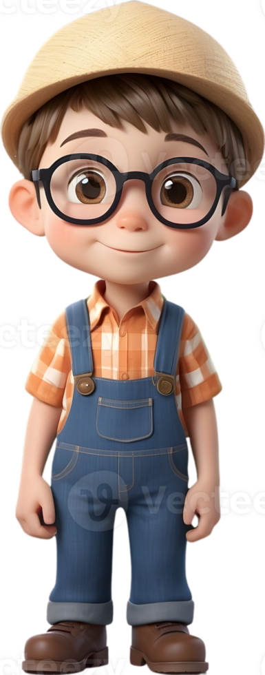 AI generated Cartoon boy with occupation illustration, cute little worker graphic, diverse professions artwork, boy in uniform design, career exploration concept, occupation character illustration png