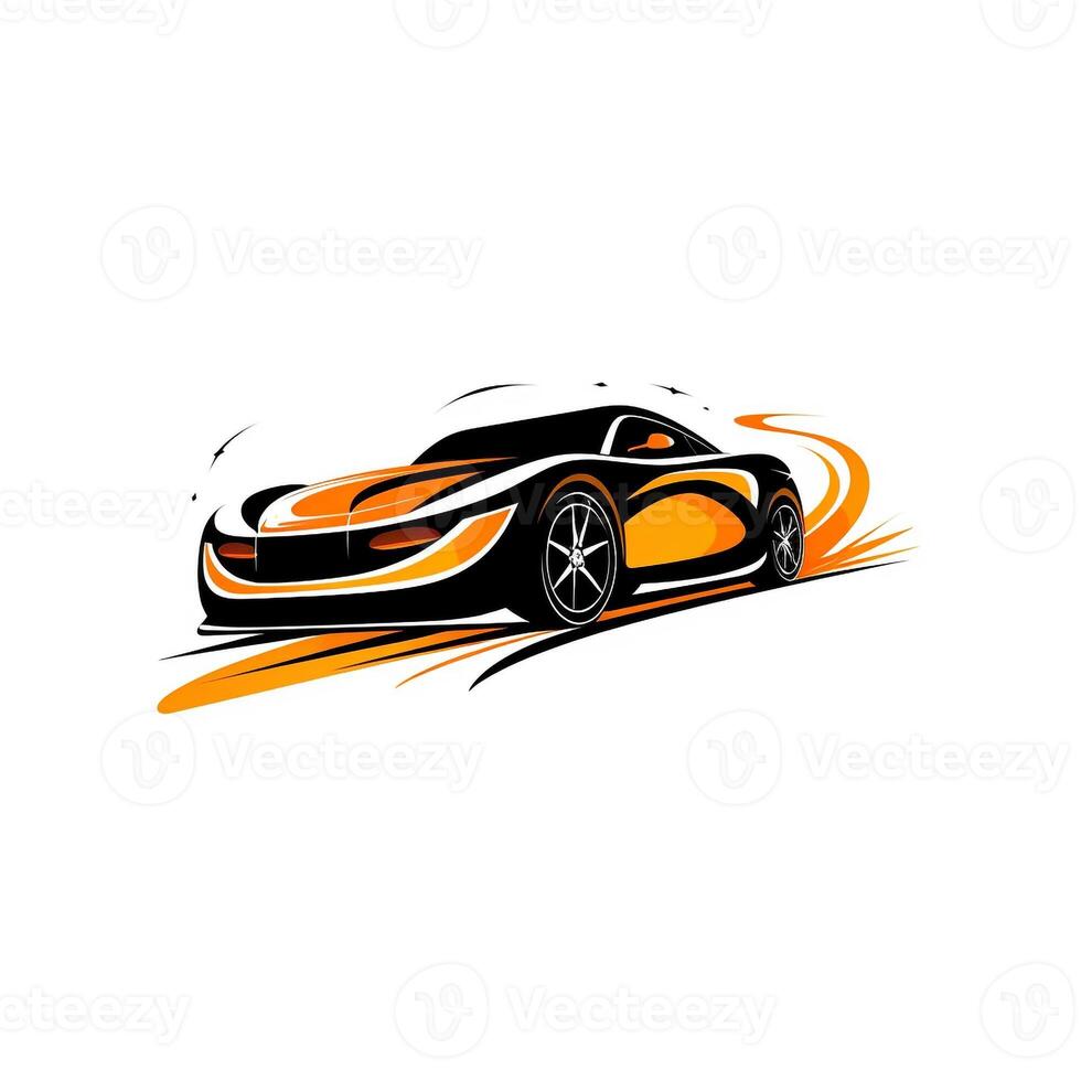 AI generated sketchy car logo. Generative AI photo