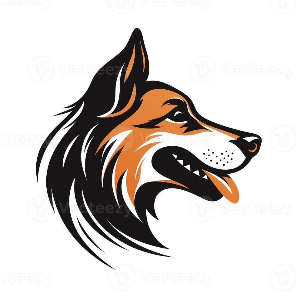 ai generado foto de logo de un perro. generativo ai