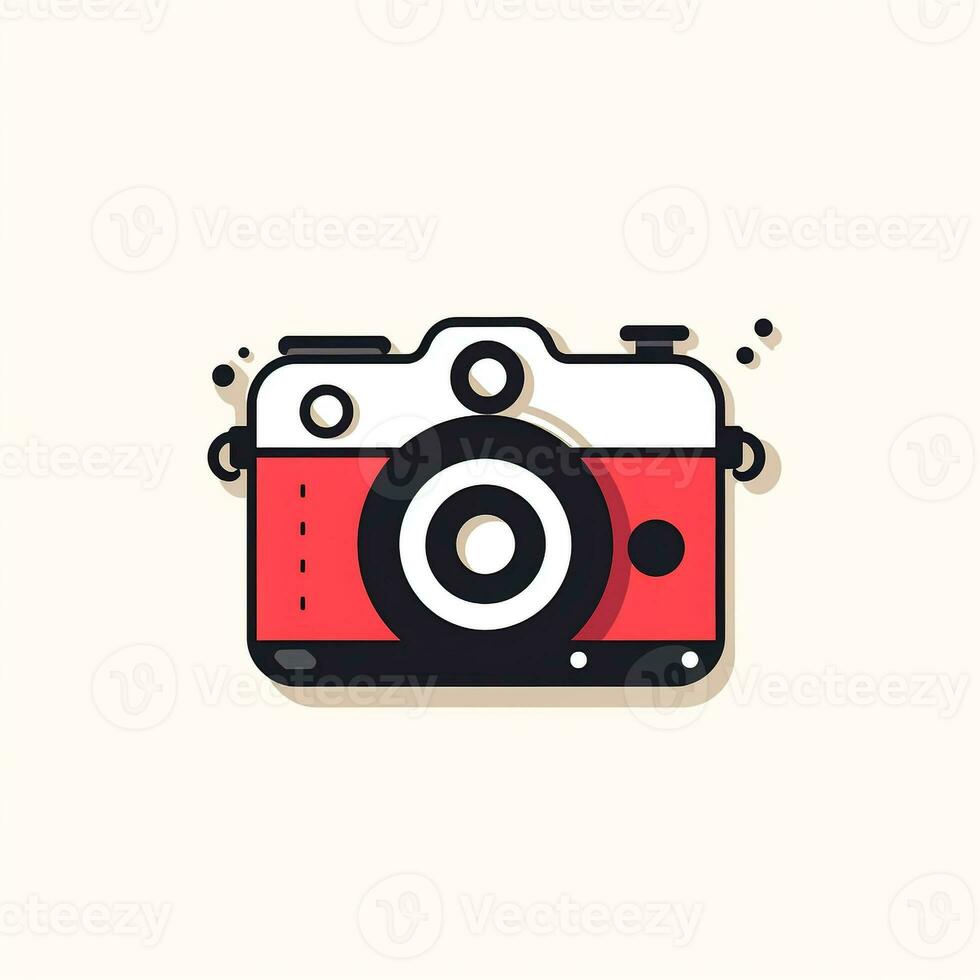 AI generated fancy camera logo. Generative AI photo