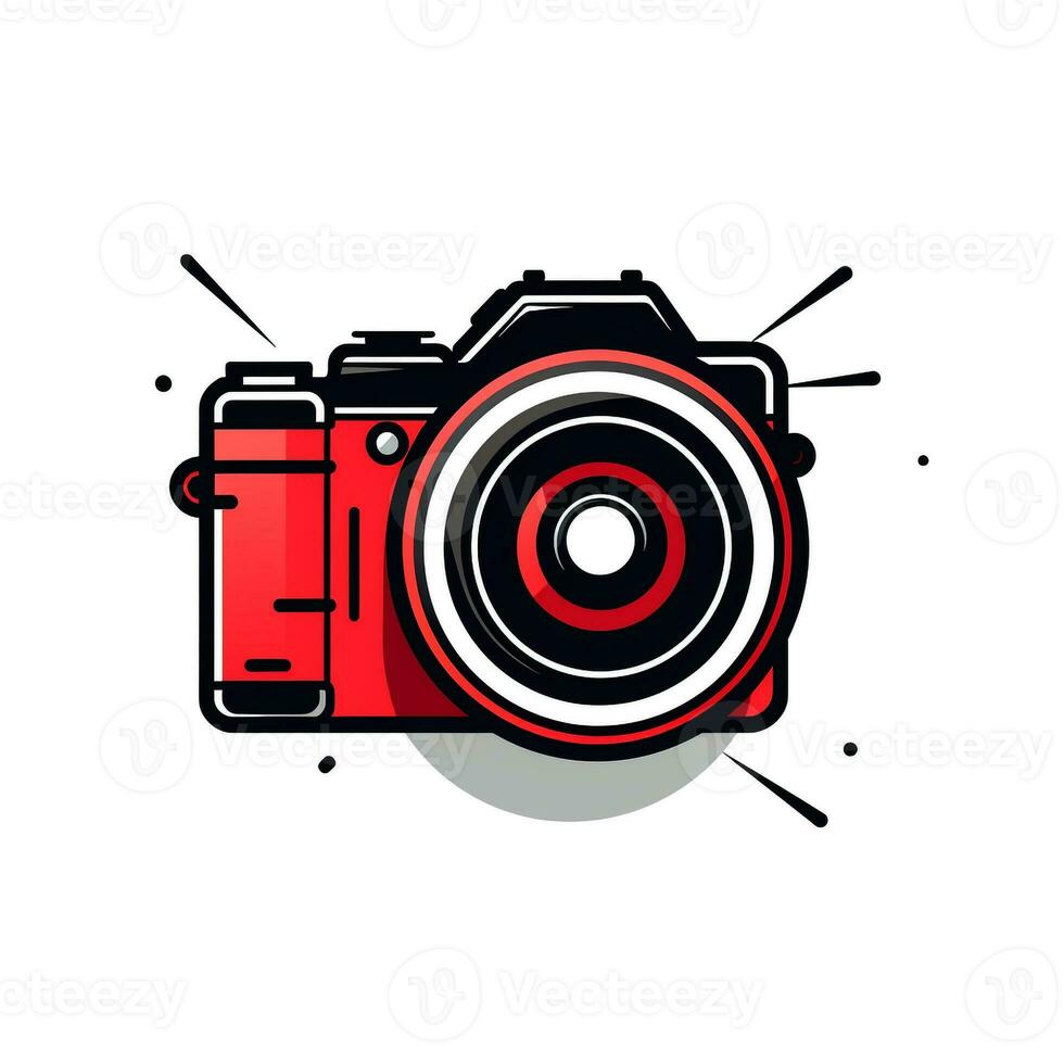 AI generated Emblem logo of a camera. Generative AI photo