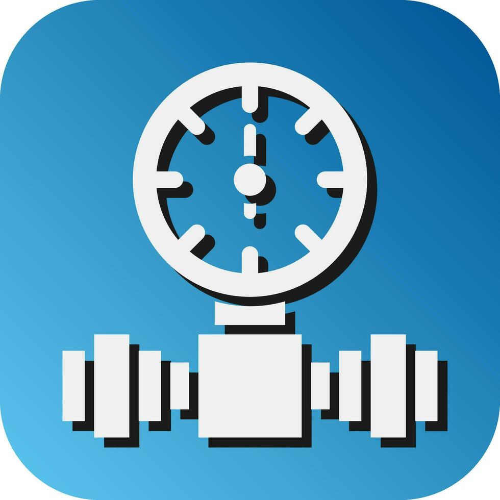 Pressure Gauge  Vector Glyph Gradient Background Icon For Personal And Commercial Use.