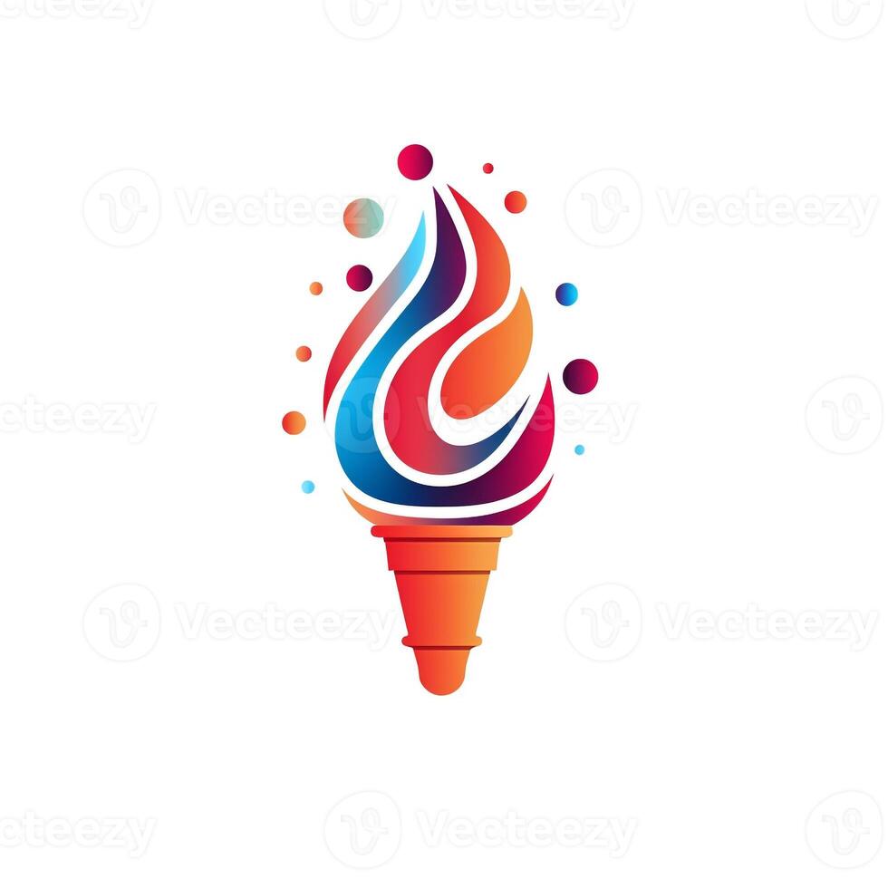 AI generated Abstract logo of an ice cream cone. Generative AI photo