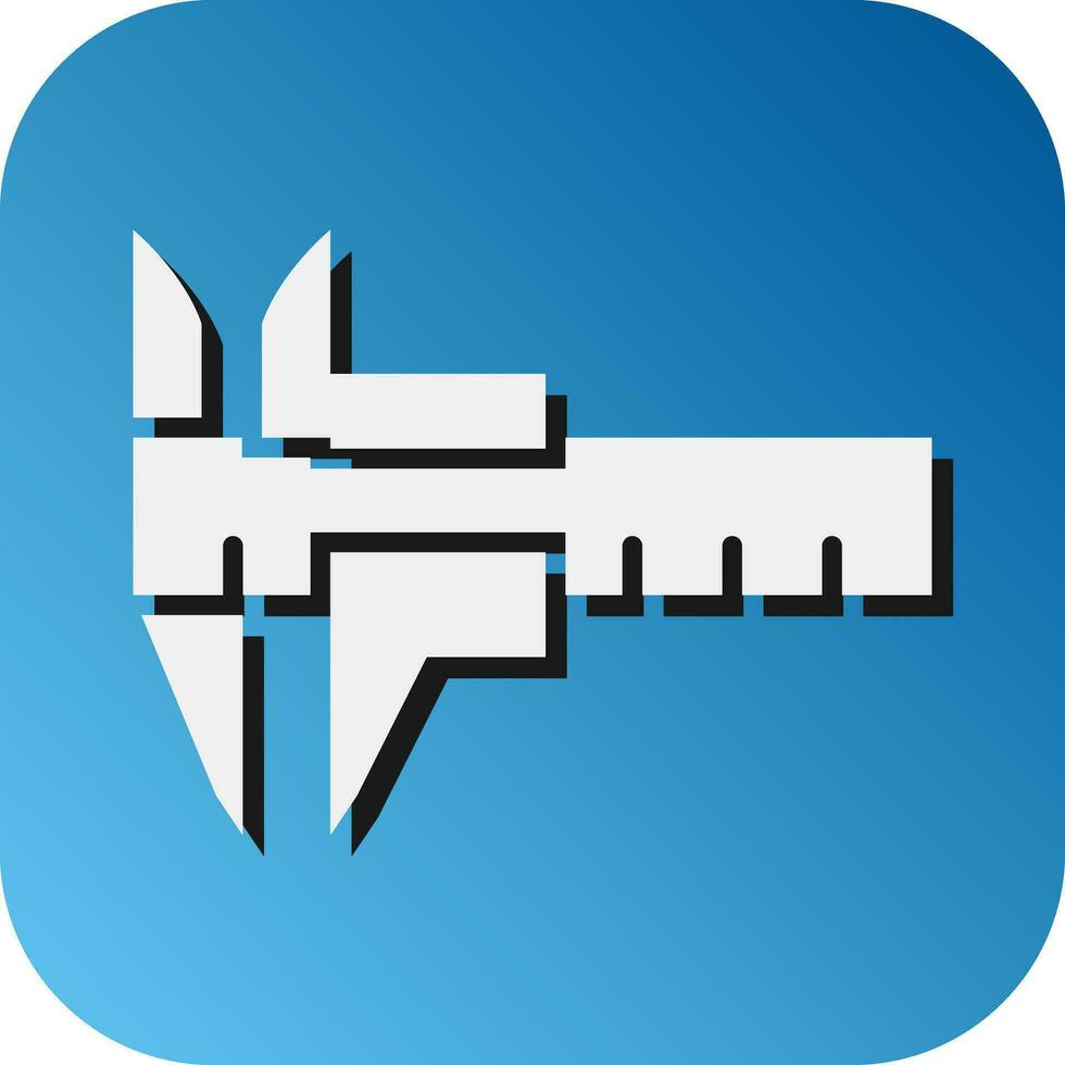 Caliper  Vector Glyph Gradient Background Icon For Personal And Commercial Use.
