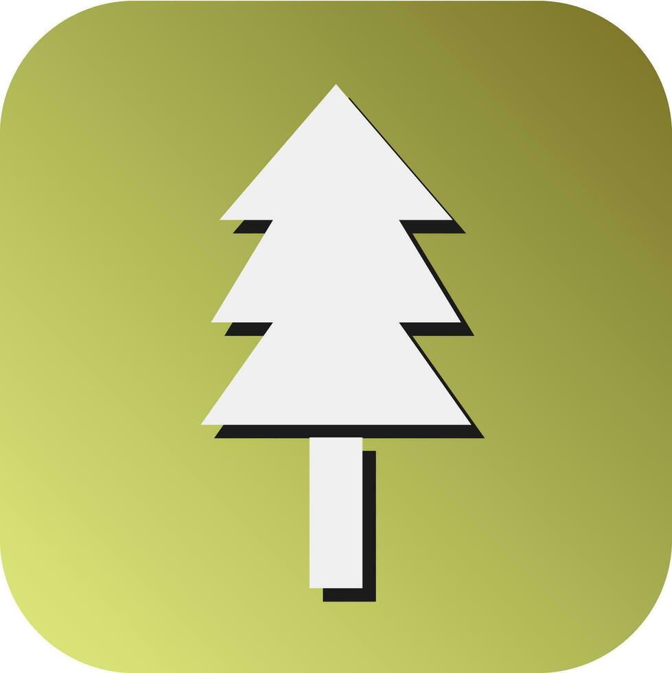 Evergreen Tree  Vector Glyph Gradient Background Icon For Personal And Commercial Use.