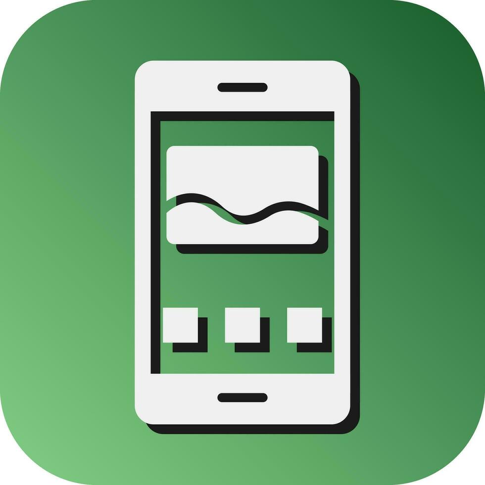 Smartphone  Vector Glyph Gradient Background Icon For Personal And Commercial Use.