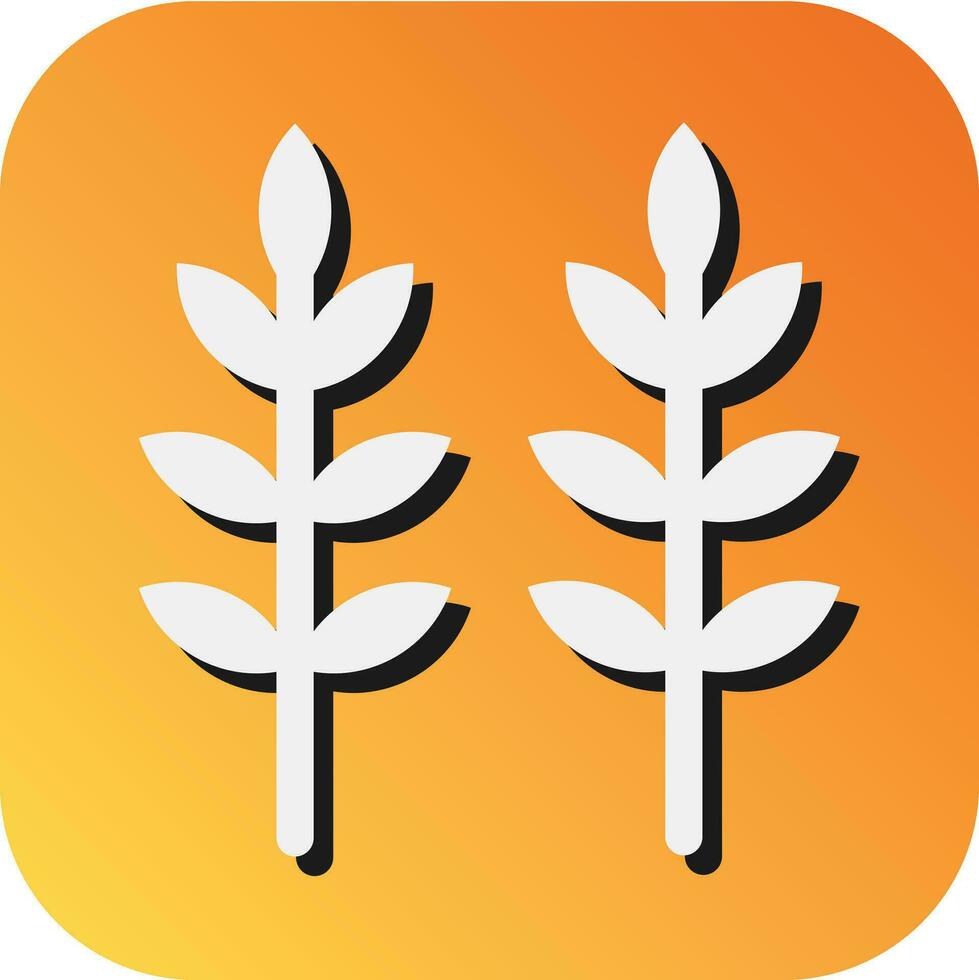 Sheaf Of Rice  Vector Glyph Gradient Background Icon For Personal And Commercial Use.