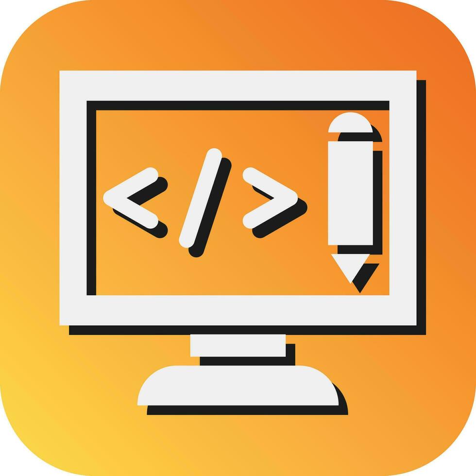 Website Design  Vector Glyph Gradient Background Icon For Personal And Commercial Use.