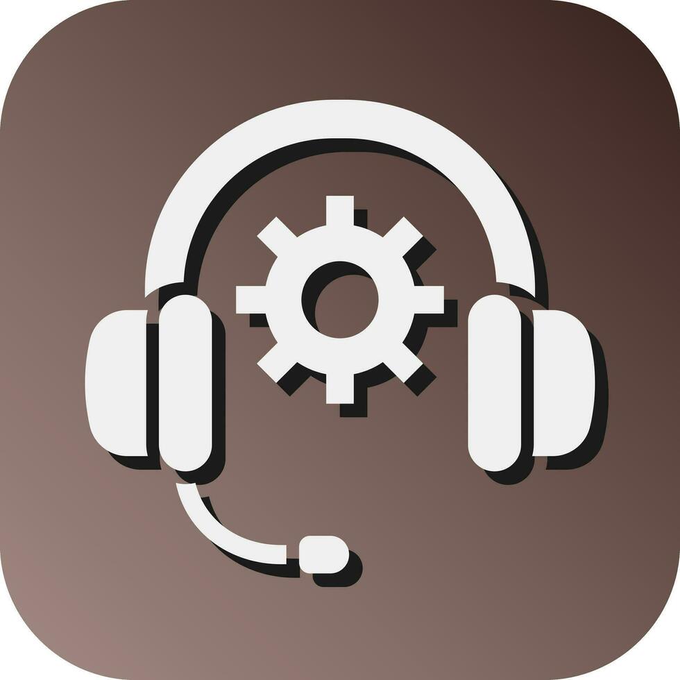 Technical Support  Vector Glyph Gradient Background Icon For Personal And Commercial Use.