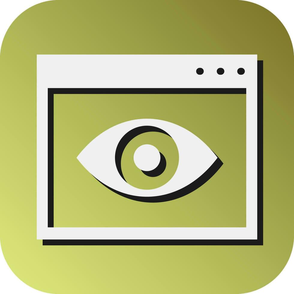 Web Visibility  Vector Glyph Gradient Background Icon For Personal And Commercial Use.