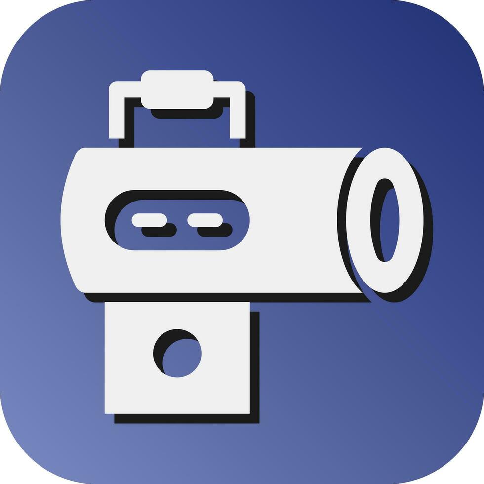 Portable Forced Air Heater  Vector Glyph Gradient Background Icon For Personal And Commercial Use.