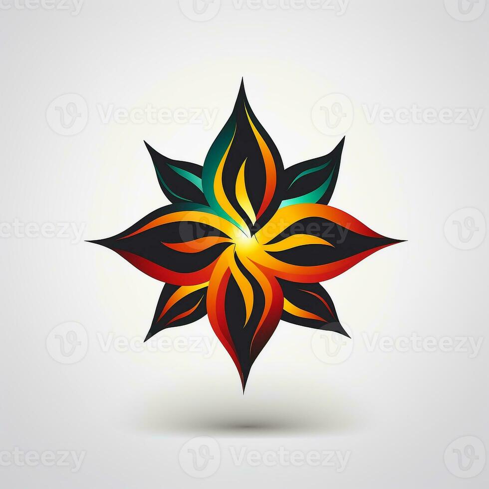 AI generated a tribal star logo. Generative AI photo